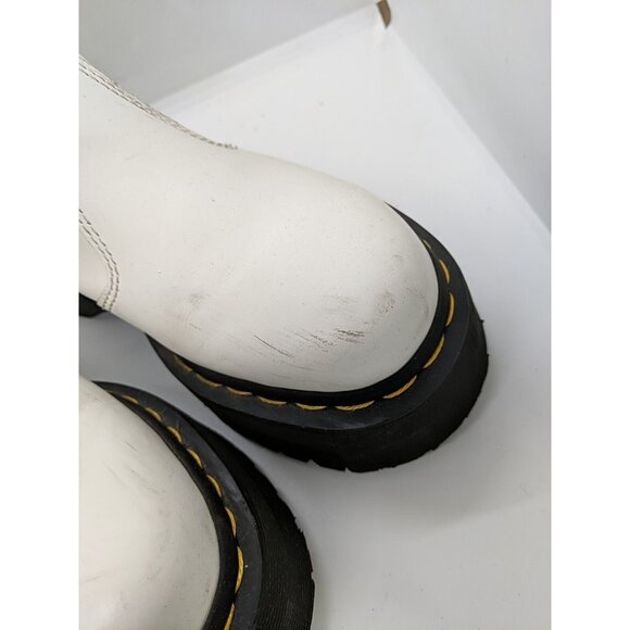 🤘😎 Dr. Martens Women's 2976 Quad Chelsea White Boots Size W5 US 6-6.5 - Picture 5 of 11